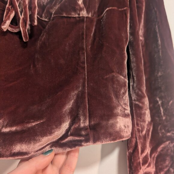 Wilfred Velvet Bustier Crop Top - Picture 5 of 15